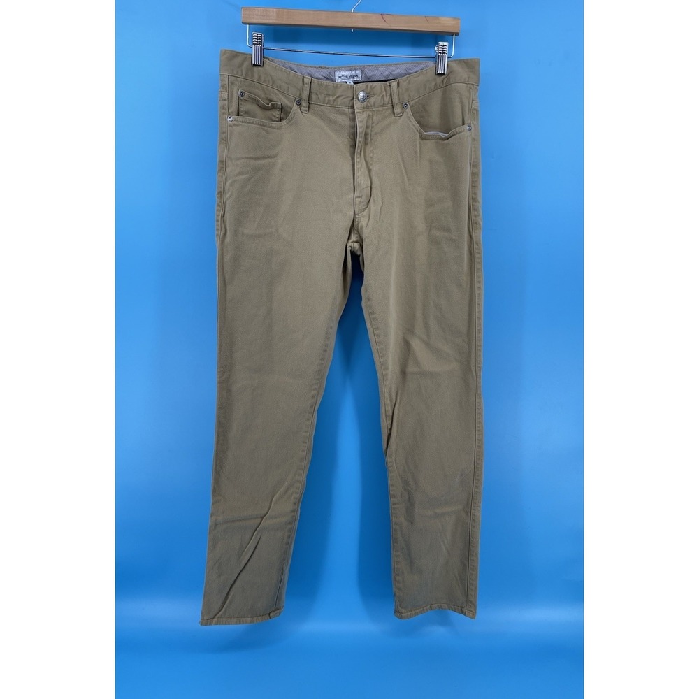 Peter Millar Men's‎ Beige 5 Pocket Pants Size 36 Stretch Casual Straight